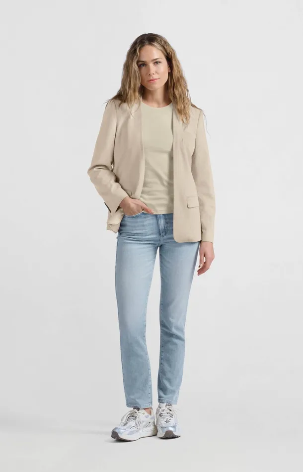 Straight Fit Jeans With Wrap Detail Light Blue Denim Women YAYA Jeans Straight Fit Jeans With Wrap Detail Light Blue Denim Women YAYA Jeans