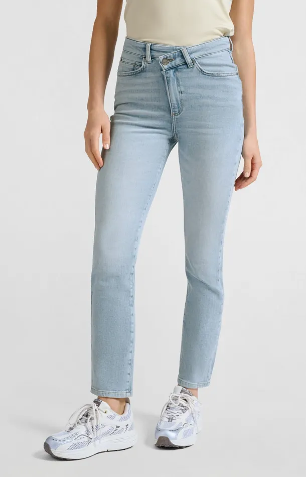 Straight Fit Jeans With Wrap Detail Light Blue Denim Women YAYA Jeans Straight Fit Jeans With Wrap Detail Light Blue Denim Women YAYA Jeans