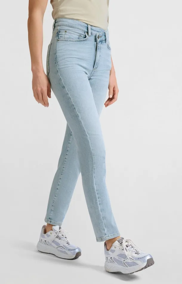 Straight Fit Jeans With Wrap Detail Light Blue Denim Women YAYA Jeans Straight Fit Jeans With Wrap Detail Light Blue Denim Women YAYA Jeans