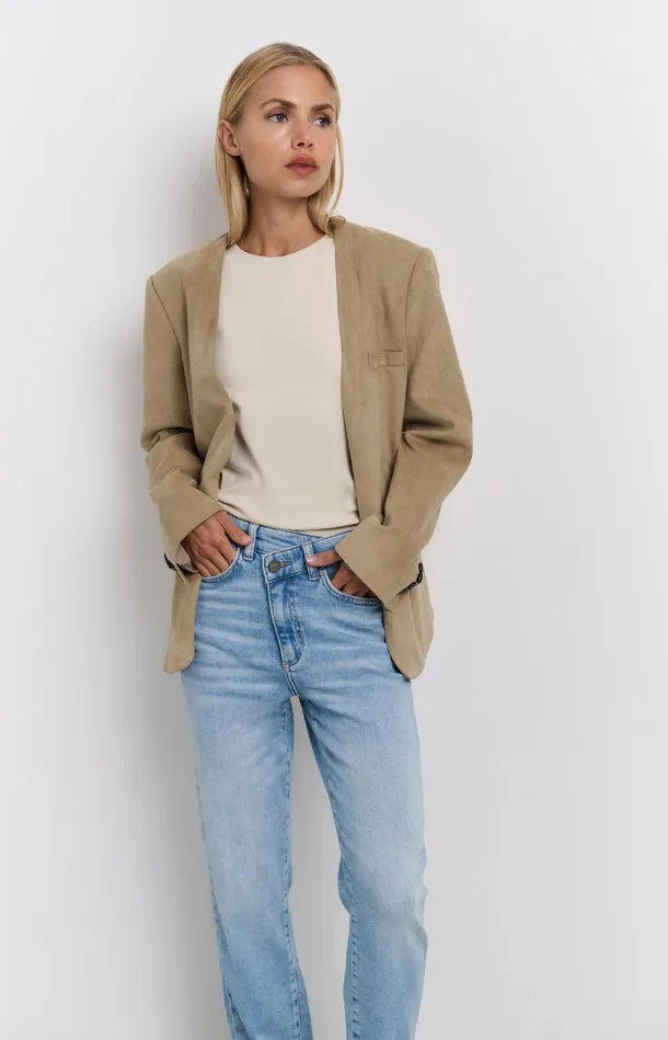 Straight Fit Jeans With Wrap Detail Light Blue Denim Women YAYA Jeans Straight Fit Jeans With Wrap Detail Light Blue Denim Women YAYA Jeans