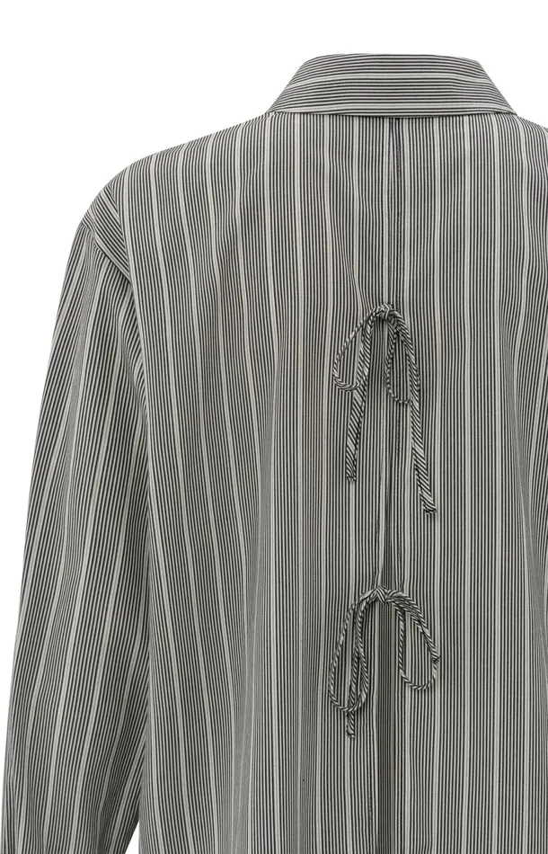 Striped Shirt With Bow Details On The Back Phantom Dessin Women YAYA Blouses Striped Shirt With Bow Details On The Back Phantom Dessin Women YAYA Blouses