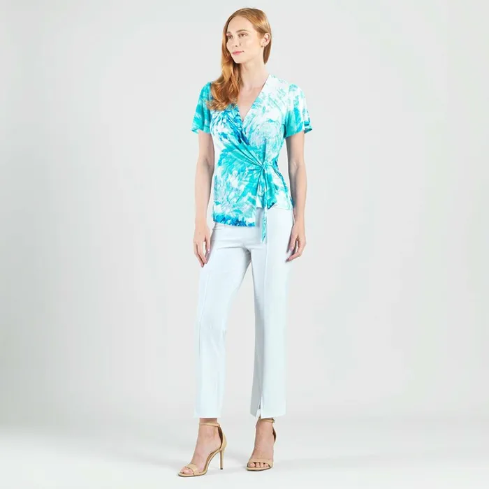 Surplice Faux Wrap Side Tie Top 8211 Ocean Petal Women Clara Sunwoo Tops Tunics Surplice Faux Wrap Side Tie Top 8211 Ocean Petal Women Clara Sunwoo Tops Tunics