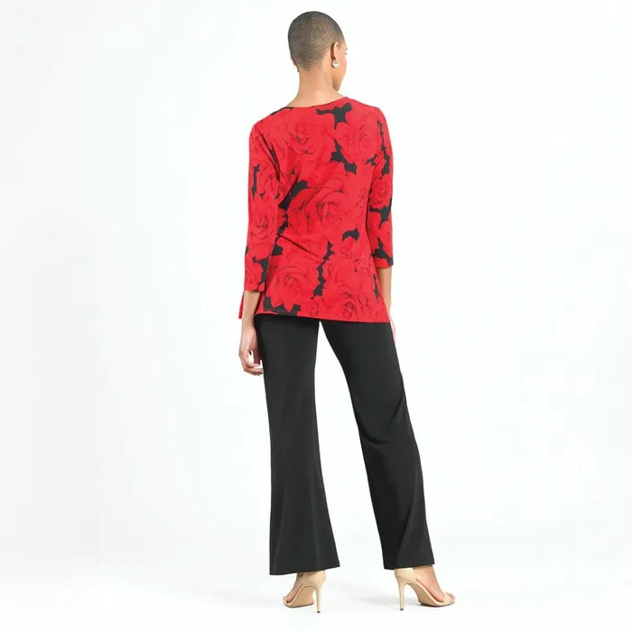 Surplice Faux Wrap Side Tie Tunic 8211 Rose Floret 8211 Limited Sizes Women Clara Sunwoo Tops Tunics