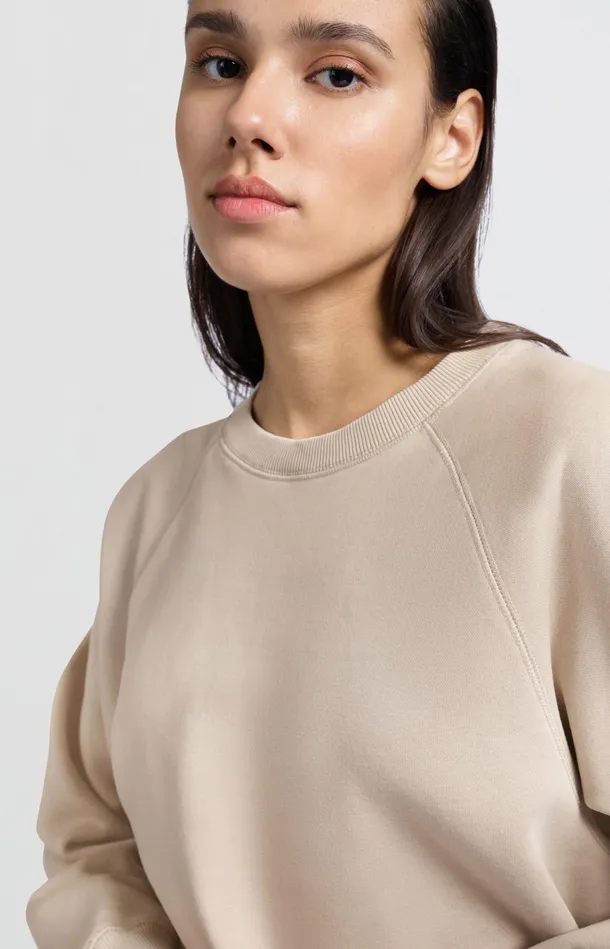 Sweater With Round Neck And Raglan Sleeves Feather Women YAYA Sweaters