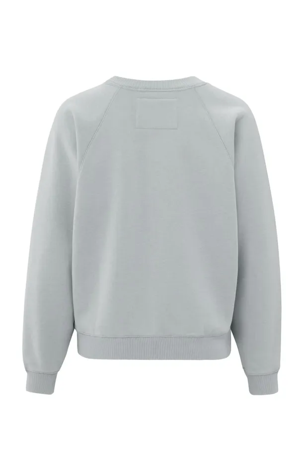 Sweater With Round Neck And Raglan Sleeves Harbor Mist Grey Women YAYA Sweaters Sweater With Round Neck And Raglan Sleeves Harbor Mist Grey Women YAYA Sweaters