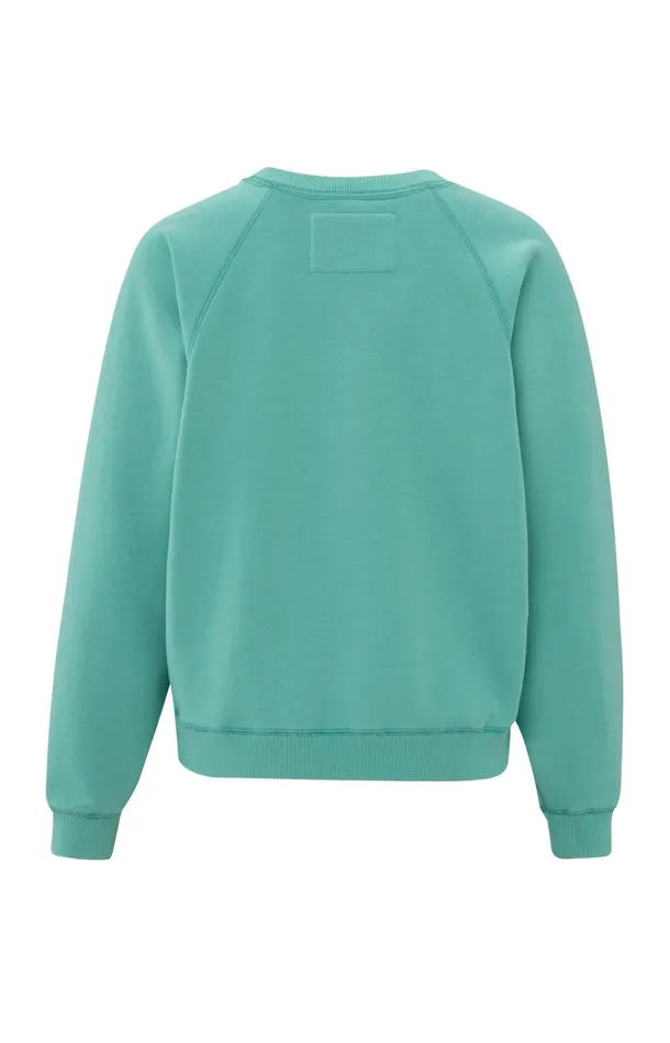 Sweater With Round Neck And Raglan Sleeves Pool Blue Women YAYA Sweaters Sweater With Round Neck And Raglan Sleeves Pool Blue Women YAYA Sweaters