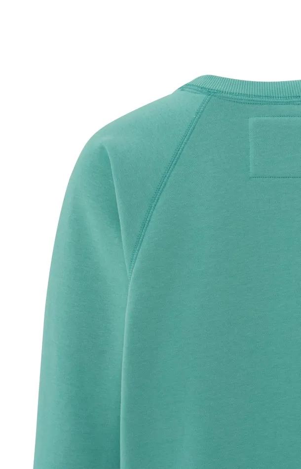 Sweater With Round Neck And Raglan Sleeves Pool Blue Women YAYA Sweaters Sweater With Round Neck And Raglan Sleeves Pool Blue Women YAYA Sweaters