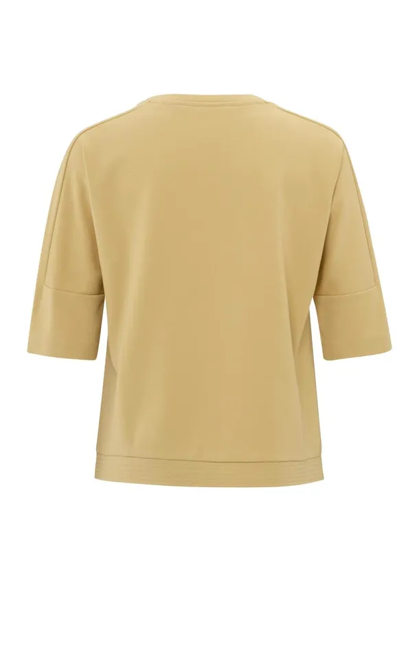 Tshirt With Sleeve Insert And Regular Fit Moonstone Yellow Women YAYA Tshirts Tshirt With Sleeve Insert And Regular Fit Moonstone Yellow Women YAYA Tshirts