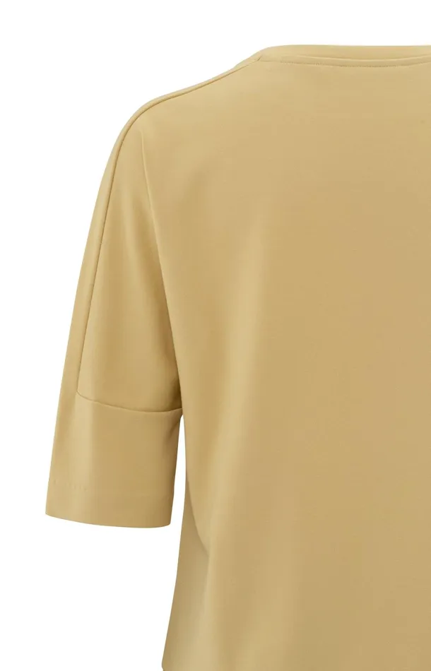 Tshirt With Sleeve Insert And Regular Fit Moonstone Yellow Women YAYA Tshirts Tshirt With Sleeve Insert And Regular Fit Moonstone Yellow Women YAYA Tshirts