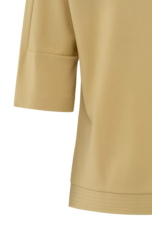 Tshirt With Sleeve Insert And Regular Fit Moonstone Yellow Women YAYA Tshirts Tshirt With Sleeve Insert And Regular Fit Moonstone Yellow Women YAYA Tshirts