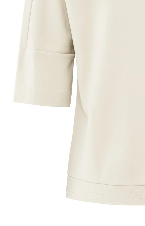 Tshirt With Sleeve Insert And Regular Fit Off White Women YAYA Tshirts Tshirt With Sleeve Insert And Regular Fit Off White Women YAYA Tshirts
