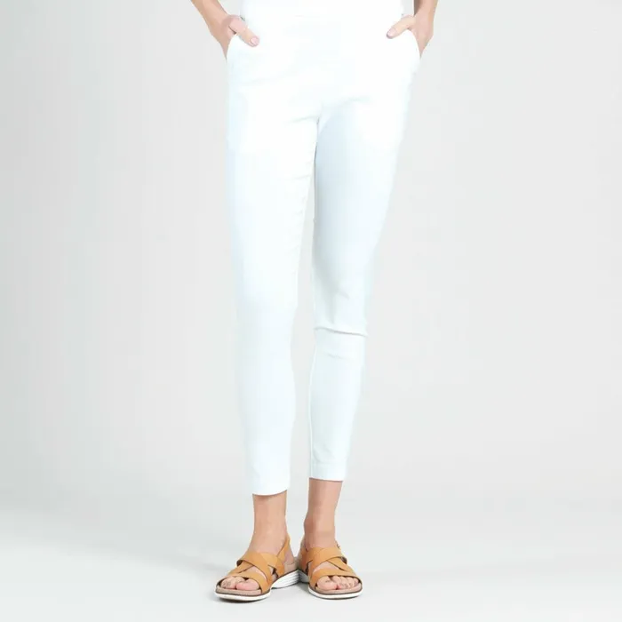 Techno Knit 8211 Skinny Ankle Pocket Pant 8211 White 8211 Final Sale Women Clara Sunwoo Pants Skirts