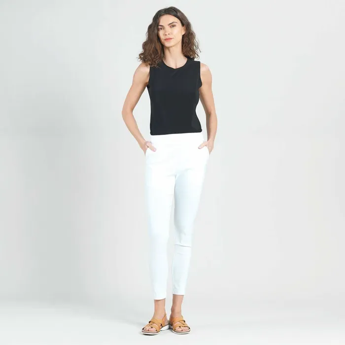 Techno Knit 8211 Skinny Ankle Pocket Pant 8211 White 8211 Final Sale Women Clara Sunwoo Pants Skirts