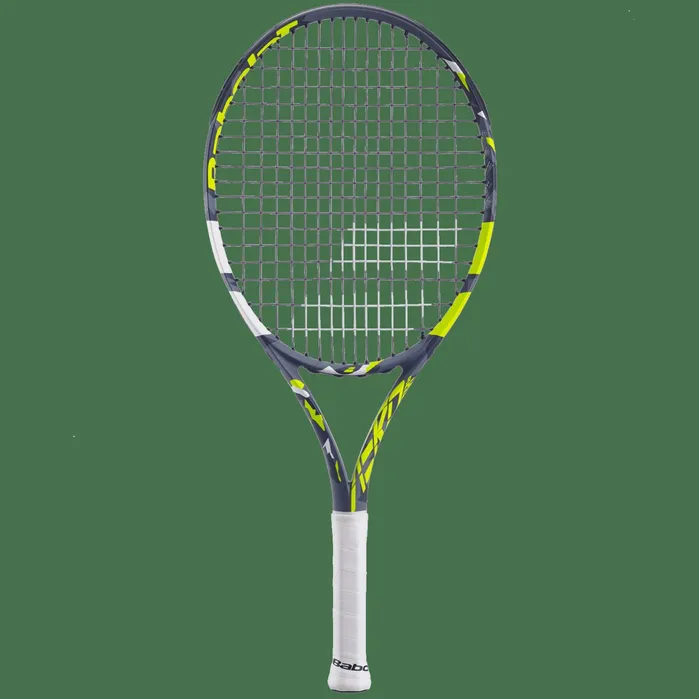 Tennis Juniors and Kids Babolat Aero Junior 25 Strung Gray Yellow