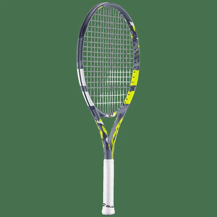 Tennis Juniors and Kids Babolat Aero Junior 25 Strung Gray Yellow