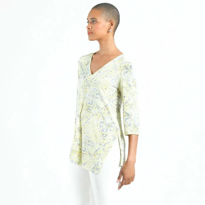 Textured Asymmetrical Reverse HiLow Tunic 8211 Mosaic Emblem 8211 Final Sale Women Clara Sunwoo Tops Tunics