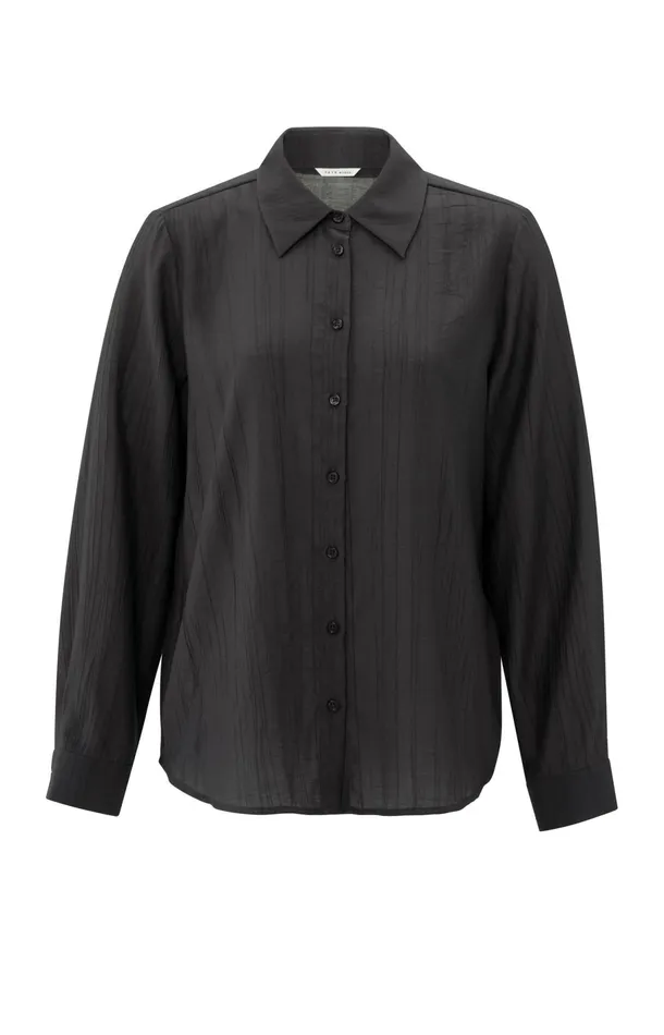 Textured Blouse With Regular Fit Phantom Women YAYA Blouses Textured Blouse With Regular Fit Phantom Women YAYA Blouses