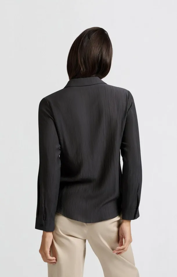 Textured Blouse With Regular Fit Phantom Women YAYA Blouses Textured Blouse With Regular Fit Phantom Women YAYA Blouses