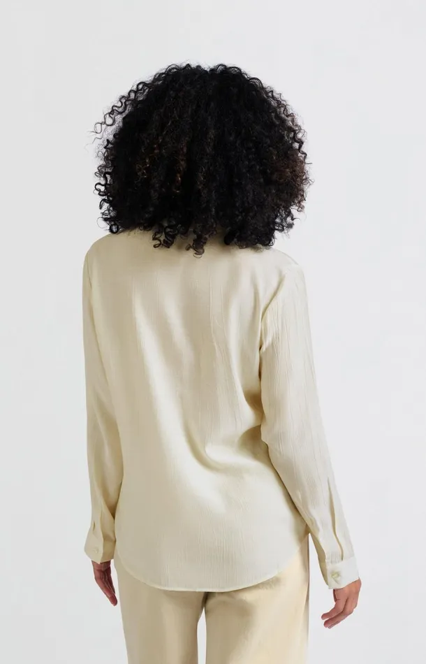 Textured Blouse With Regular Fit Soft Off White Women YAYA Blouses Textured Blouse With Regular Fit Soft Off White Women YAYA Blouses