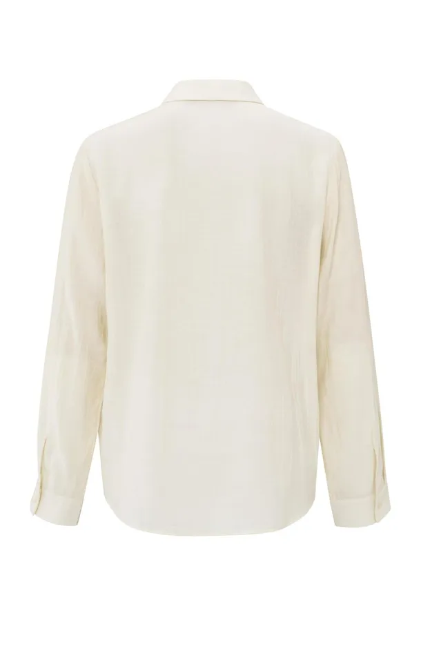 Textured Blouse With Regular Fit Soft Off White Women YAYA Blouses Textured Blouse With Regular Fit Soft Off White Women YAYA Blouses