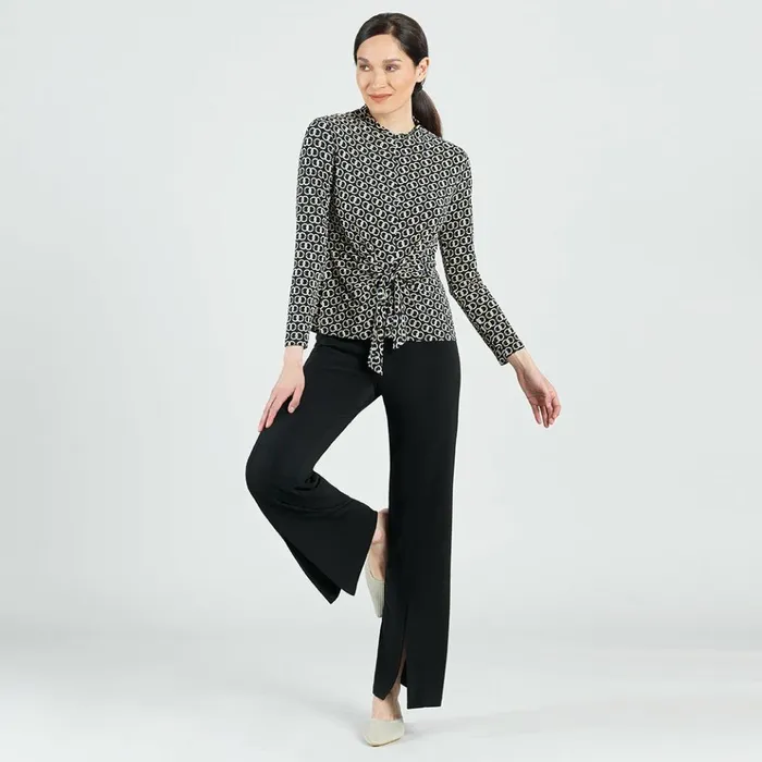 Textured Center Front Tie Top 8211 Chain Link 8211 Final Sale Women Clara Sunwoo Tops Tunics
