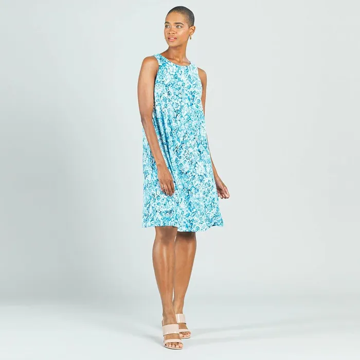 Textured Jewel Neck Swing Dress 8211 Floral RainTurquoise 8211 Final Sale Women Clara Sunwoo Dresses Jumpsuits Textured Jewel Neck Swing Dress 8211 Floral RainTurquoise 8211 Final Sale Women Clara Sunwoo Dresses Jumpsuits
