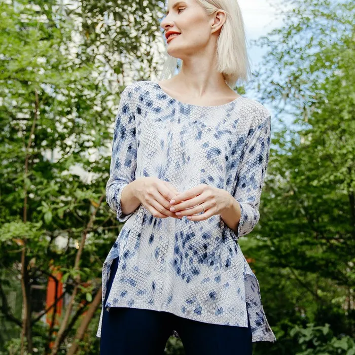 Textured Parachute Hem Tunic 8211 Python 8211 Final Sale Women Clara Sunwoo Tops Tunics