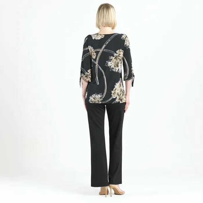Textured PullTie Cuff Tunic 8211 Mum Blossom Women Clara Sunwoo Tops Tunics
