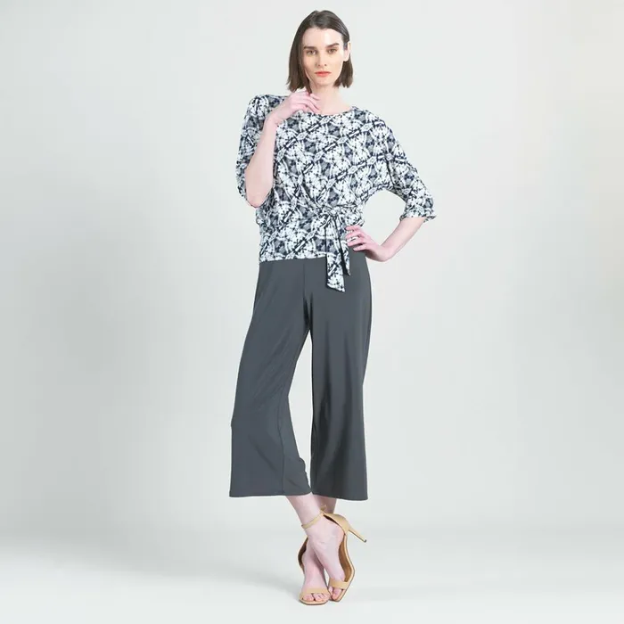 Textured Side Tie Top 8211 Circle Emblem 8211 Final Sale Women Clara Sunwoo Tops Tunics Textured Side Tie Top 8211 Circle Emblem 8211 Final Sale Women Clara Sunwoo Tops Tunics