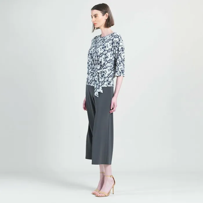 Textured Side Tie Top 8211 Circle Emblem 8211 Final Sale Women Clara Sunwoo Tops Tunics