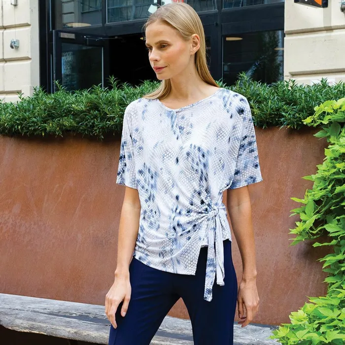 Textured Side Tie Wrap Top 8211 Python 8211 Final Sale Women Clara Sunwoo Tops Tunics Textured Side Tie Wrap Top 8211 Python 8211 Final Sale Women Clara Sunwoo Tops Tunics