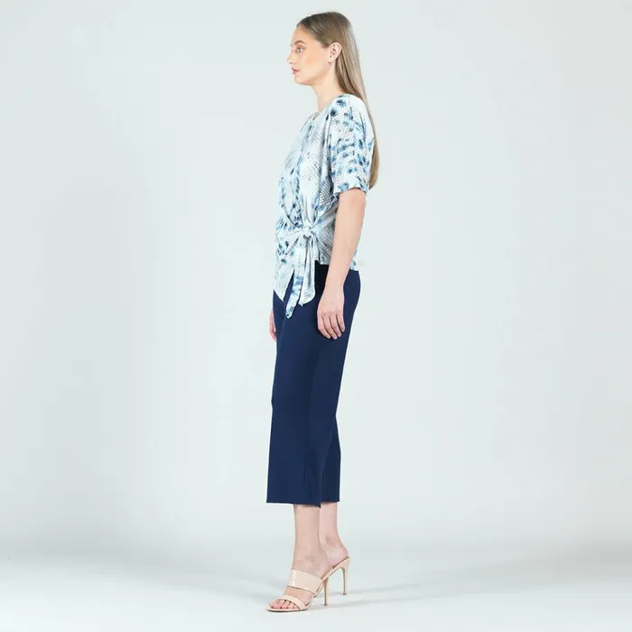 Textured Side Tie Wrap Top 8211 Python 8211 Final Sale Women Clara Sunwoo Tops Tunics