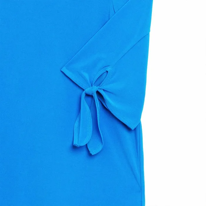 Tie Cuff Asymmetrical Vent Tunic 8211 Brilliant Blue 8211 Final Sale Women Clara Sunwoo Tops Tunics