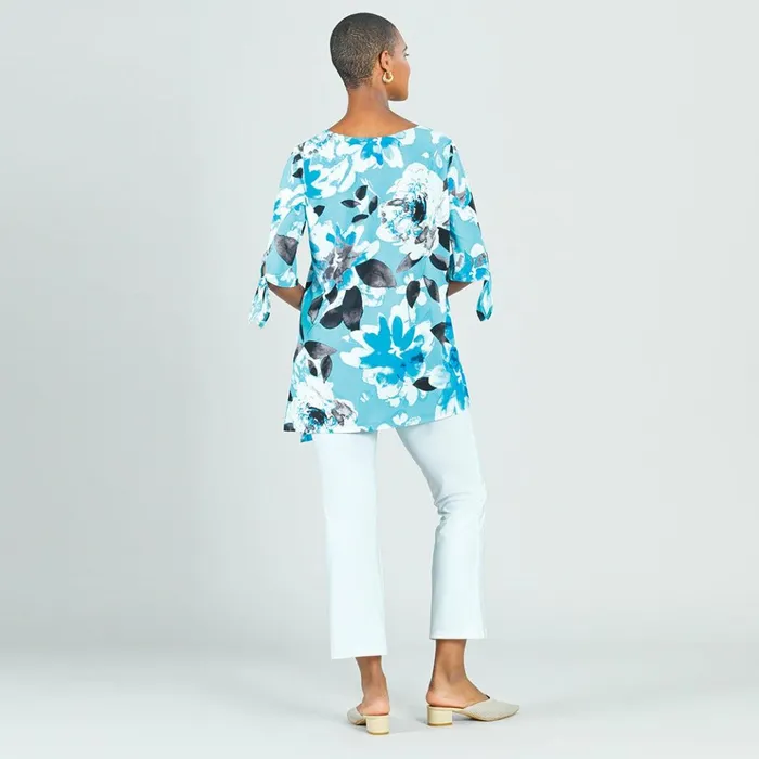 Tie Cuff Asymmetrical Vent Tunic 8211 Floral Petal 8211 Final Sale Women Clara Sunwoo Tops Tunics