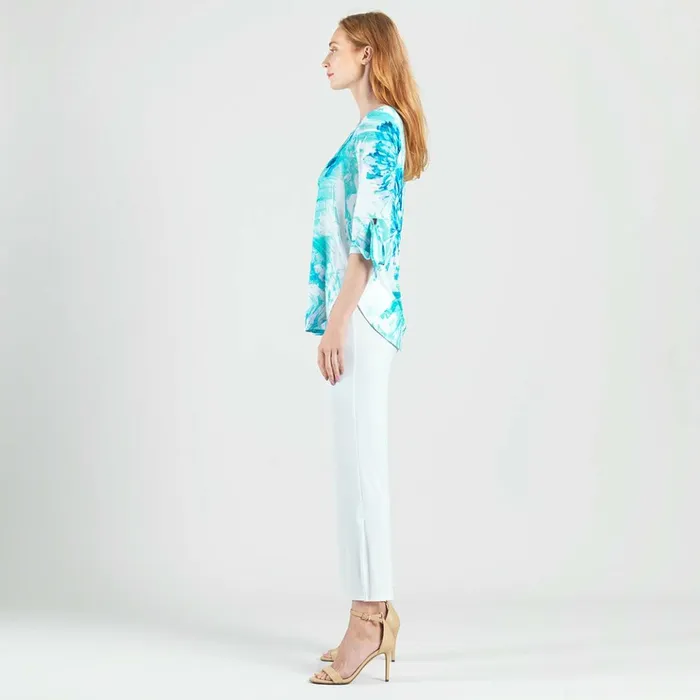 Tie Cuff Curved Hem Tunic 8211 Ocean Petal Women Clara Sunwoo Spring Collection
