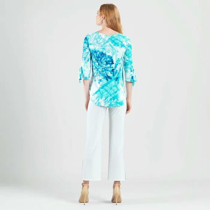Tie Cuff Curved Hem Tunic 8211 Ocean Petal Women Clara Sunwoo Spring Collection
