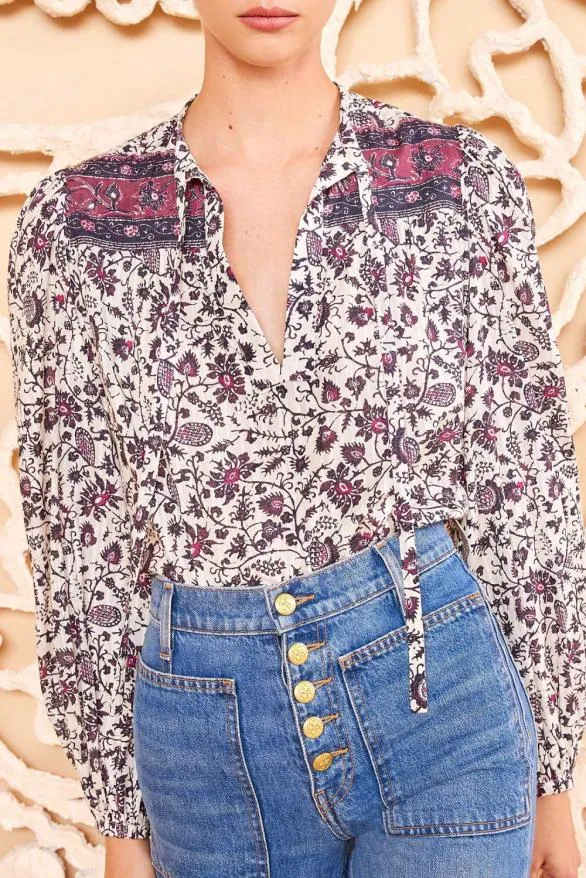Tillie Blouse Cosmos Women Ulla Johnson Tops Tillie Blouse Cosmos Women Ulla Johnson Tops