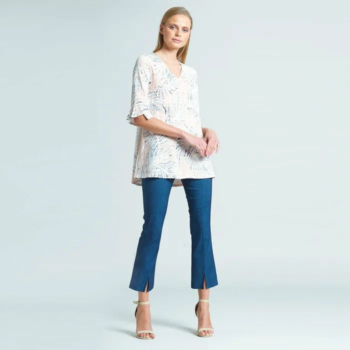Tropical VNeck Tulip Sleeve Tunic 8211 Blush 8211 Final Sale Women Clara Sunwoo Tops Tunics Tropical VNeck Tulip Sleeve Tunic 8211 Blush 8211 Final Sale Women Clara Sunwoo Tops Tunics