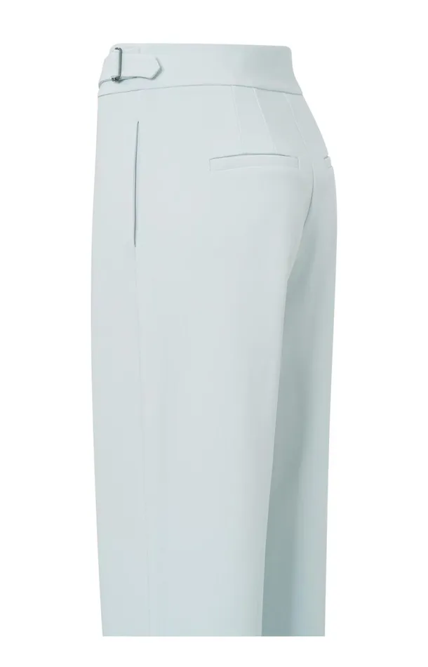 Trousers With High Waist And Buckle Closure Northern Droplet Grey Women YAYA Trousers Trousers With High Waist And Buckle Closure Northern Droplet Grey Women YAYA Trousers