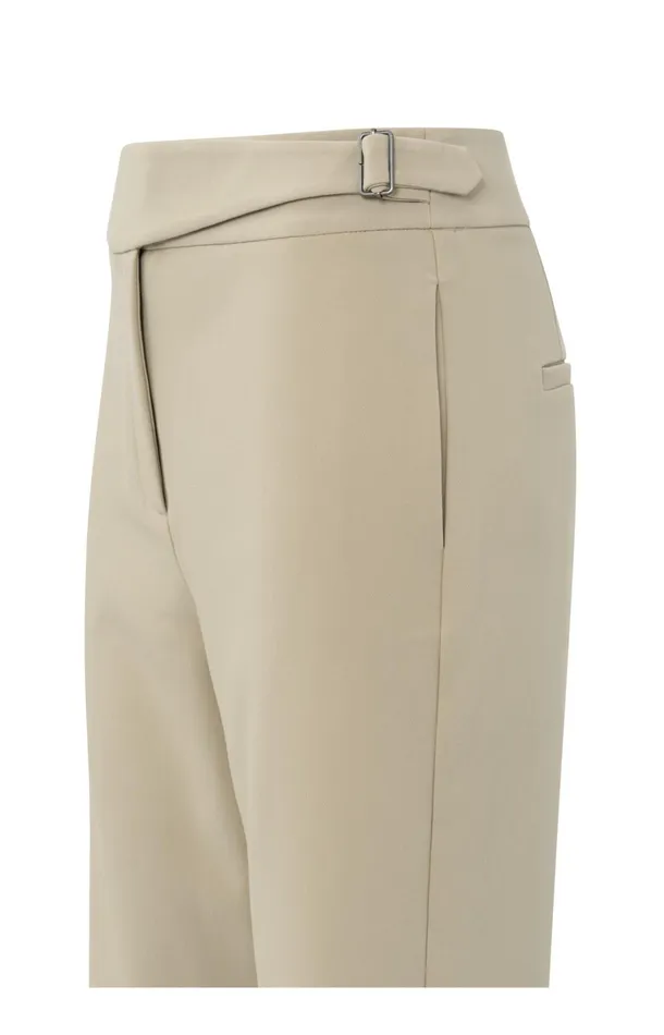 Trousers With High Waist And Buckle Closure Safari Women YAYA Trousers Trousers With High Waist And Buckle Closure Safari Women YAYA Trousers
