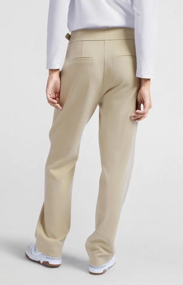 Trousers With High Waist And Buckle Closure Safari Women YAYA Trousers Trousers With High Waist And Buckle Closure Safari Women YAYA Trousers