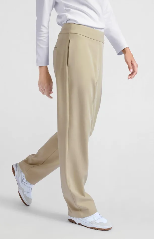 Trousers With High Waist And Buckle Closure Safari Women YAYA Trousers Trousers With High Waist And Buckle Closure Safari Women YAYA Trousers