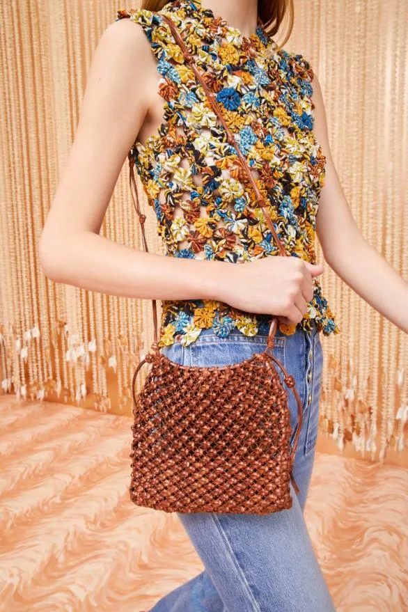 Tulia Knotted Crossbody Pecan Brown Women Ulla Johnson Handbags Tulia Knotted Crossbody Pecan Brown Women Ulla Johnson Handbags