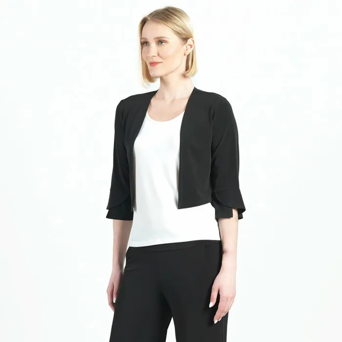 Tulip Cuff Shrug 8211 Black Women Clara Sunwoo Jackets Cardigans