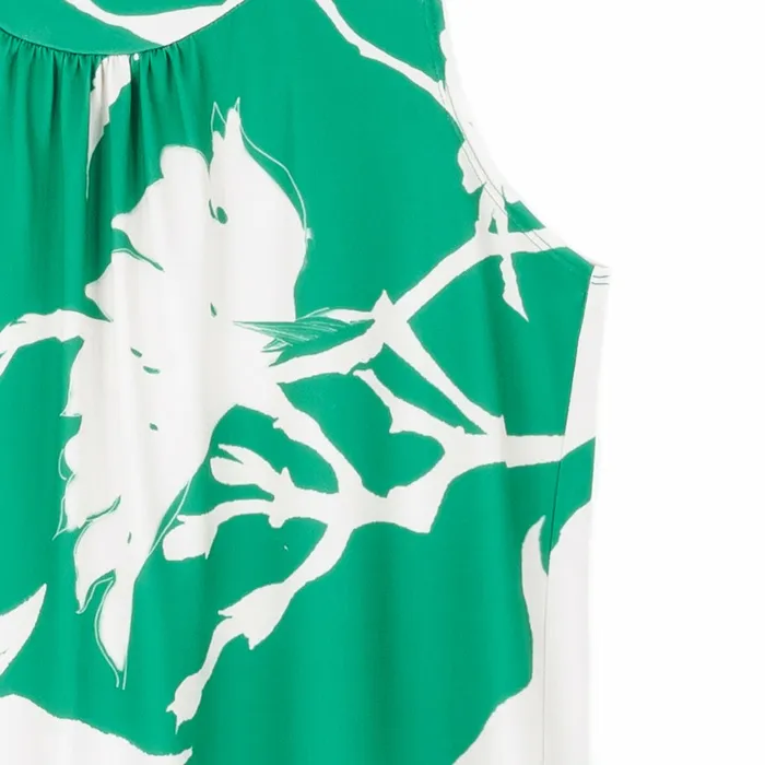 UNeck Curved HiLow Tank 8211 Floral Branch 8211 Final Sale Women Clara Sunwoo Tops Tunics