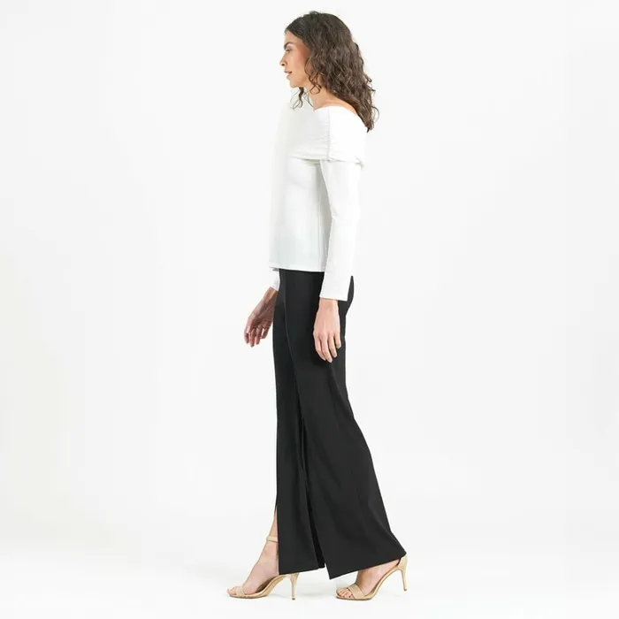 Ultra Cozy 8211 Ruched OffShoulder Sweater Top 8211 Ivory 8211 Limited Sizes 8211 LRG XL 1X Women Clara Sunwoo Sweaters
