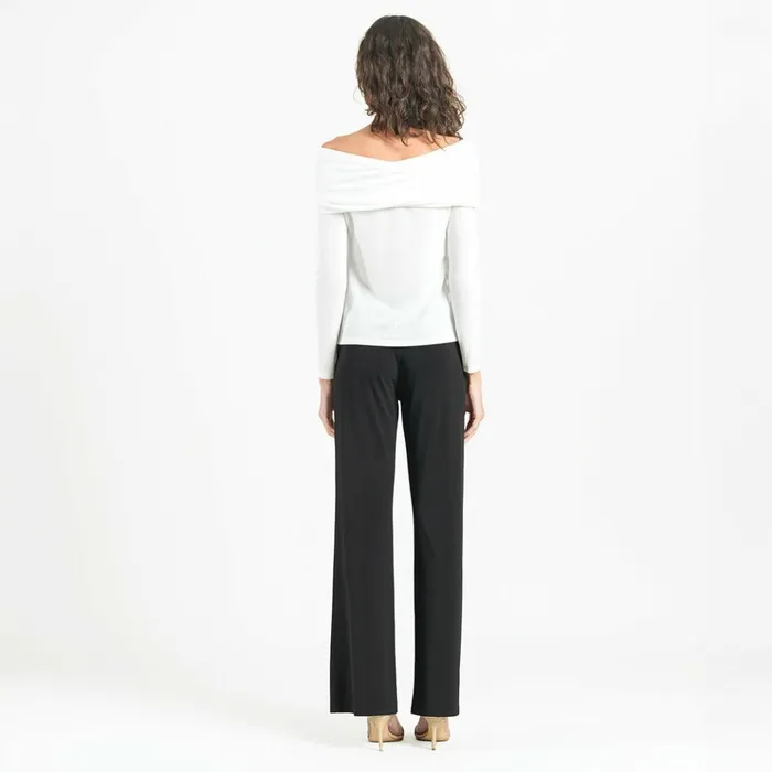 Ultra Cozy 8211 Ruched OffShoulder Sweater Top 8211 Ivory 8211 Limited Sizes 8211 LRG XL 1X Women Clara Sunwoo Sweaters