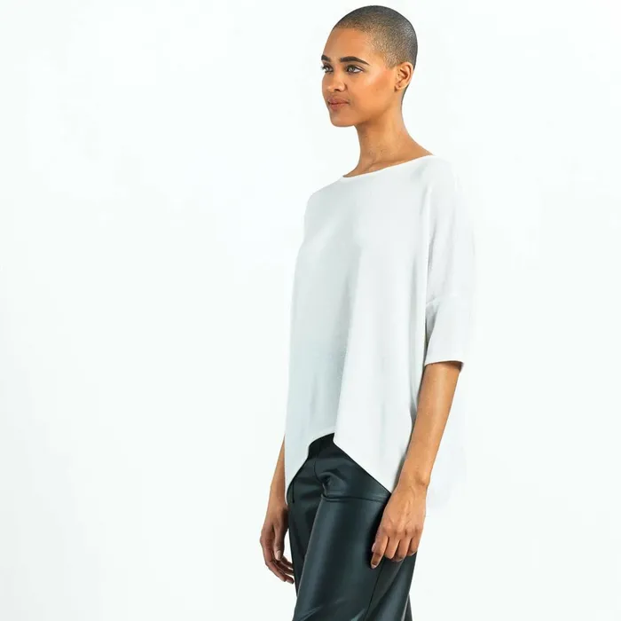 Ultra Cozy 8211 Side Tipped Sweater Top 8211 Ivory 8211 Final Sale Women Clara Sunwoo Sweaters