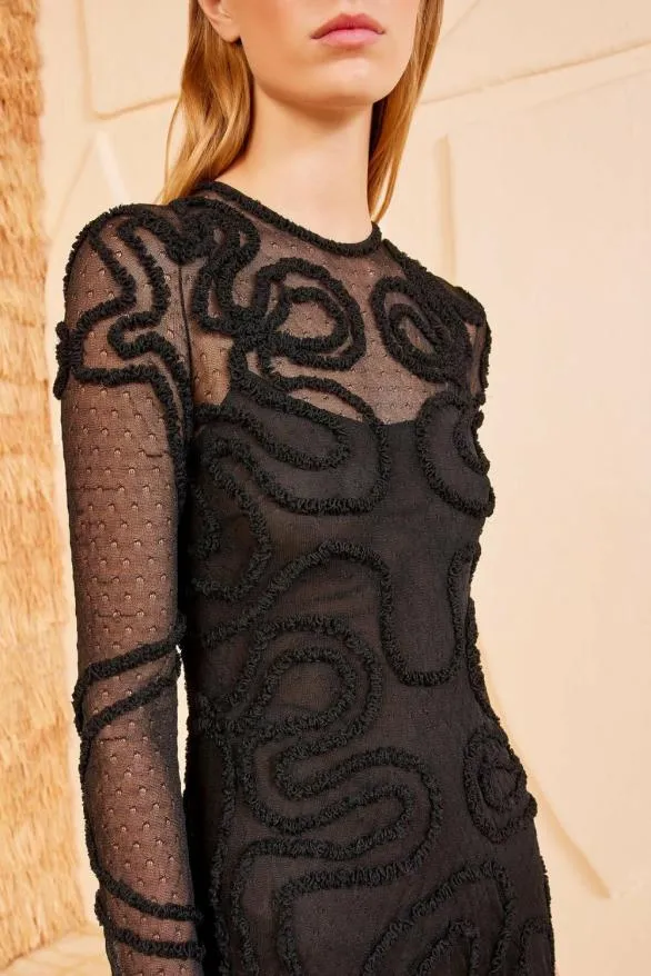 Valentina Dress Noir Women Ulla Johnson Dresses Valentina Dress Noir Women Ulla Johnson Dresses