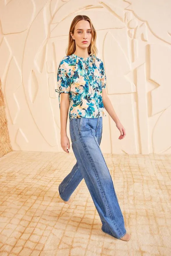 Vienne Blouse Delphinium Women Ulla Johnson Tops